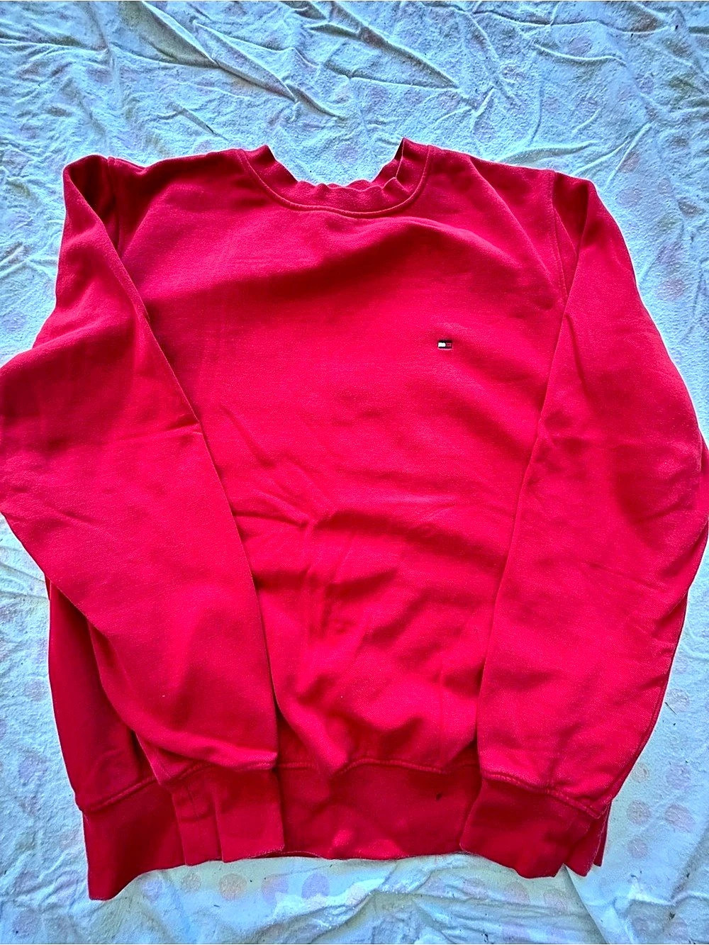 Tommy Hilfiger Flag Logo Crewneck Sweatshirt Pink